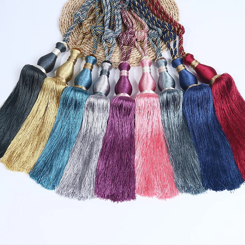 European Style Curtain Decorative 16 Colors Wood Manglietia Ball Tassel Curtain Straps Curtains Tie Rope