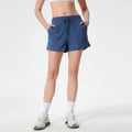 New Quick Dry Solid Gym Shorts Breathable Sportswear Elastic Waist Pockets Casual Ice Silk Side Drawstring Shorts Pants