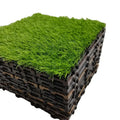 Hot Wpc Tile Artificial Grass Deck for Gardens Outdoor Interlocking Patio Tile Grass