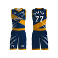 Custom Blue Basketball Uniform Jersey Sublimated Breathable Basketball Uniforms Basketball Wear
