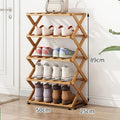 Customized Portable No Assembly Foldable Modern Storage Organizer Living Room Wooden Bamboo Panel Shoe Racks for Home