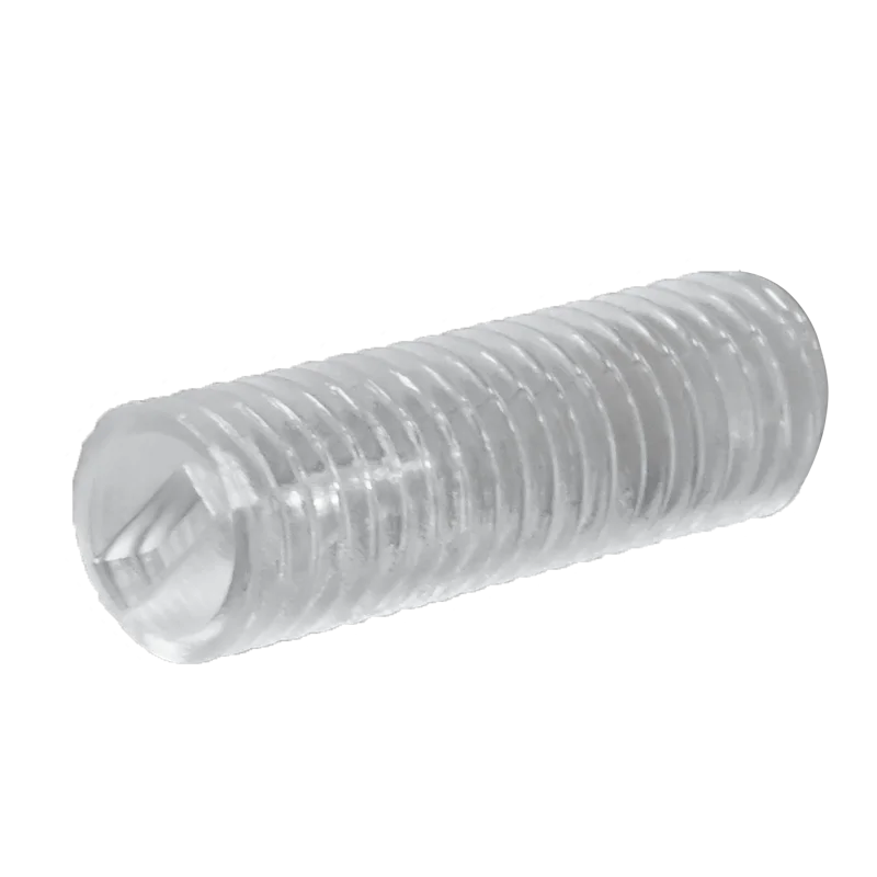 Plastic Slotted Set Screw PC Polycarbonate Acrylic Screw With Flat Point Plastic Screw MegaBDM