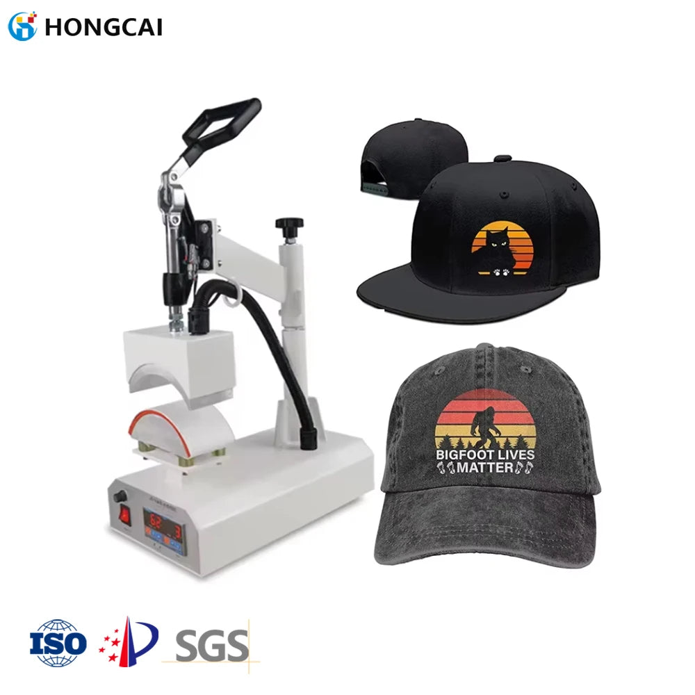 Wholesale Small Home-use Printing Machine Custom Baseball Cap Semi-Automatic Heat Press Convenient Processing New Condition