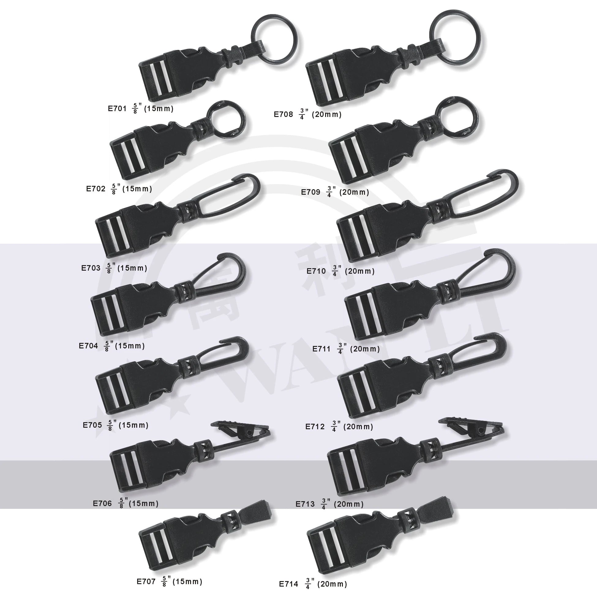 Factory Direct Supply Plastic Buckle Clip Lanyard Accessories