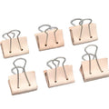 Mini Dovetail Clip Stainless Steel Holder Clip With PU Leather No Trace for Leather Craft Notebook Office Supplies Clips Holder