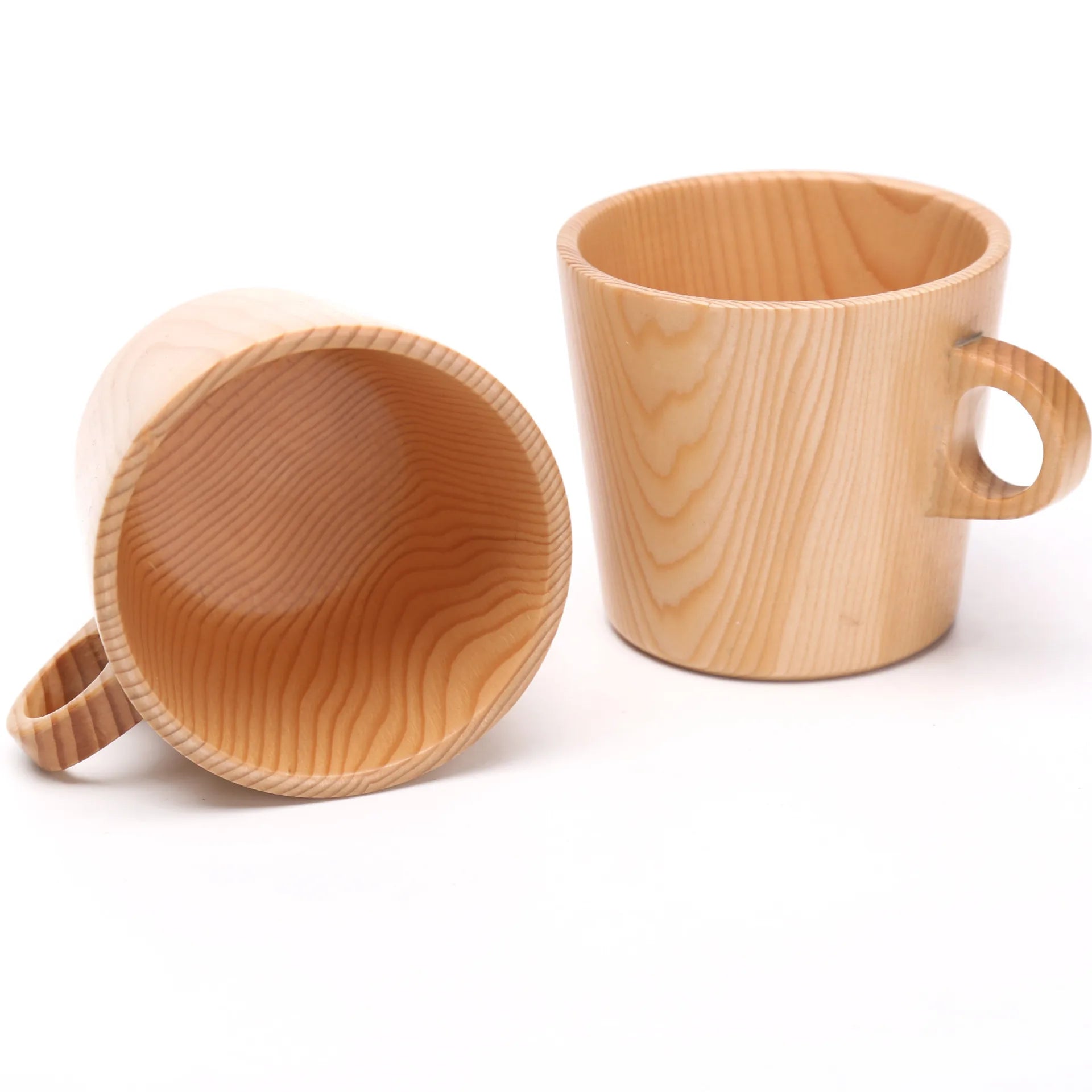 Wooden Water Cup Coffee Cup and Tea Cup Anti-scalding Single Ear Wooden Tableware