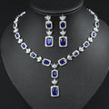 Tone Earring Pendant Necklace Wedding Jewelry Set Jewellery Fashion Jewelry Silver Cubic Zirconia New Bridal Wedding for Woman /