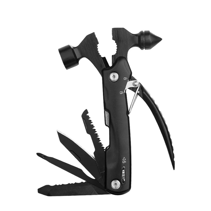 MF-73AH Multi Purpose Exploring Camping Hiking Portable Folding 12-In-1 Multifunctional Hammer