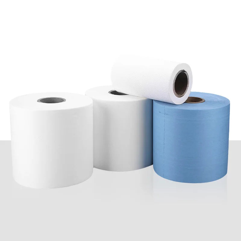 OEM ODM Spunlace Nonwoven 50%polyester 50% Viscose Spunlace Non Woven Fabric Roll for Making Adult Wet Wipes