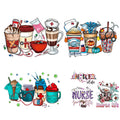 Nurses Uv Dtf Transfer Custom Iron on Transfers for Clothes Heat Press Designs Heat Transfer Labels Patch  Dtf Film