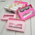 OEM Full Strip Eyelashes Case Handle Drawer Sliding Lash Box for Convenient Packaging 100% Real Mink Fur Natural Long Thick