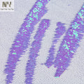 Nanyee Textile 5mm Reversible White Lilac Iridescent Sequin Fabric