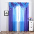 XinLan Voile Curtain Swags Valance Net Curtains Voile Swag Through-Rod Perspective Valance Home Curtains