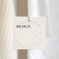 Customized logo Embossed Cloths Store Luxury Texture Paper  hang Tags for Business