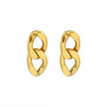Hot Selling Retro Metal Earrings Geometric Gold Plated Stainless Steel New Year and Anniversary Occasion