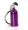 Custom Turbo Keychain Blue Mini Nitrous Oxide Bottle Keyring Stash Ashtray Box Storage Pill Case Box Key Chain