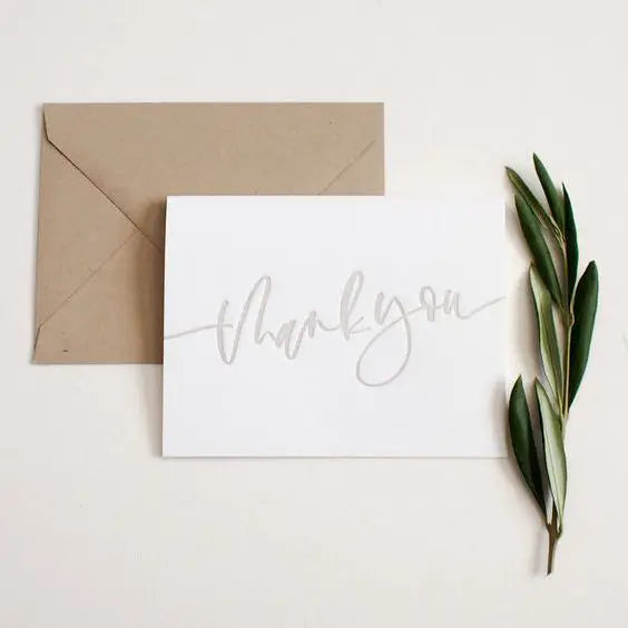 Wholesale Recycled Custom Rose Gold Embossed Printed Paper Custom Thank You Card Business Card Greeting Card