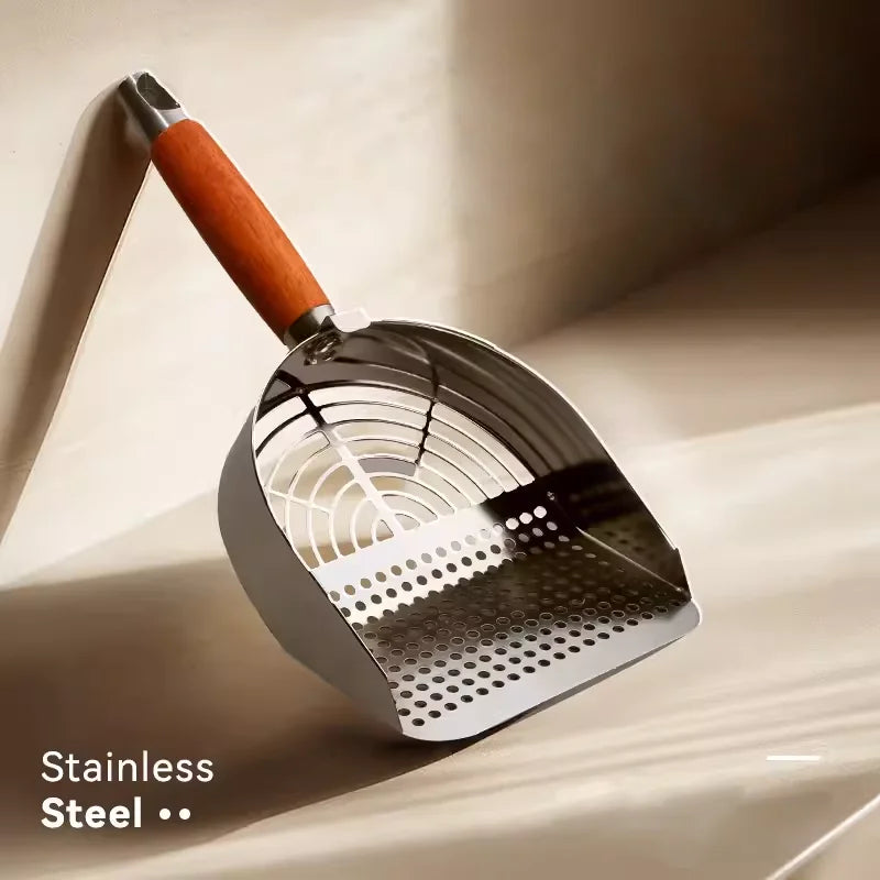 Stainless Steel Eco-Friendly Cat Litter Scooper-Washable Durable & Heavy Duty for Cat Litter Boxes