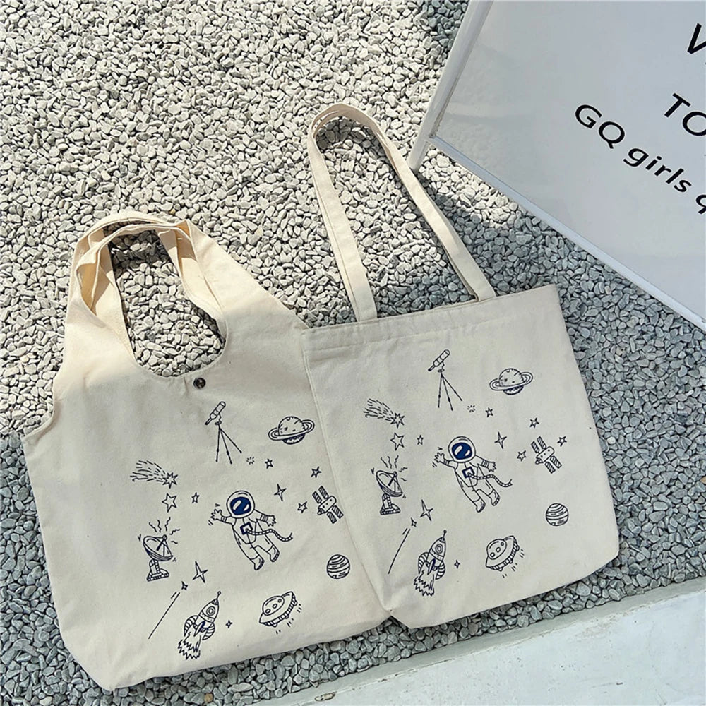 Summer Beach Shopping Durable Recycled Hot Selling Eco-friendly Personalized Image Korean Large Canvas Cotton Tote Bag
