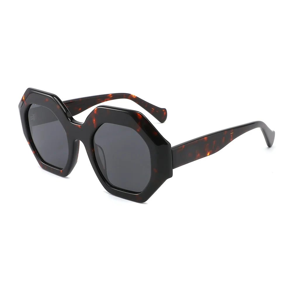 FG1453 Hexagon Acetate Sun Glasses Handmade Retro TAC Polariezed Women Mens Cellulose Aceteate Sunglasses 2025
