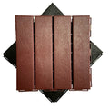 Outdoor Interlocking  Balcony Patio Flooring Waterproof  All Weather Composite Decking Tiles