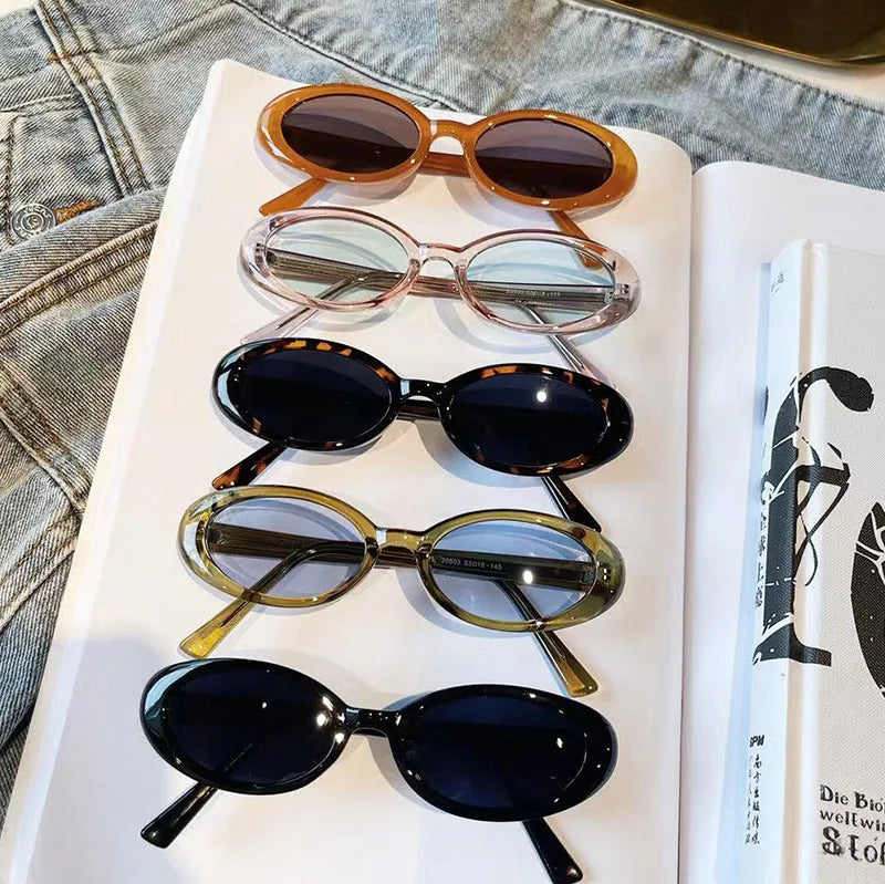 Factory Wholesale Designer Luxury Ladies Small Frame Trendy Oval High Quality Sunglasses