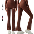 Women Custom Printing Logo High Waist Wide Leg Bell-bottoms Casual Tight Pants Butt Lifting Running Fitness Yoga Pants