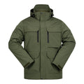 Men's New Fashion Winter Jacket Breathable Windproof Long Sleeves Warm Pockets Camouflage Three-in-One Coat for Outdoor