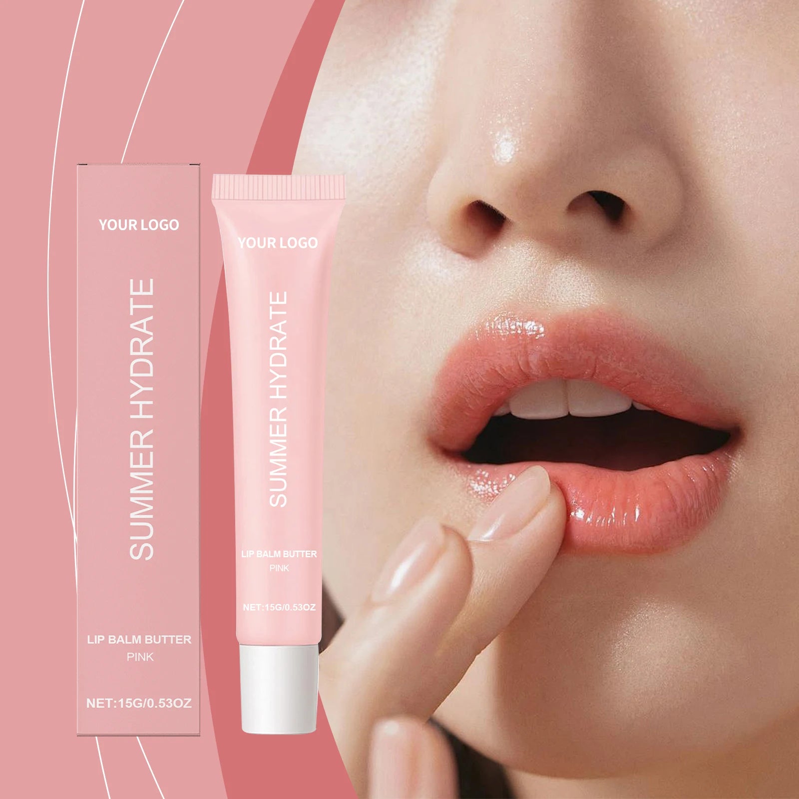 Private Label Wholesale Vegan Lip Glaze Liquid Butter Moisturizing Lip Balm Mineral Cream Waterproof Hydrating Jelly Lip Care