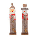 Christmas Lights Ornament Christmas Wooden Santa Snowman Elk Night Lights Christmas Wooden Glowing Decoration