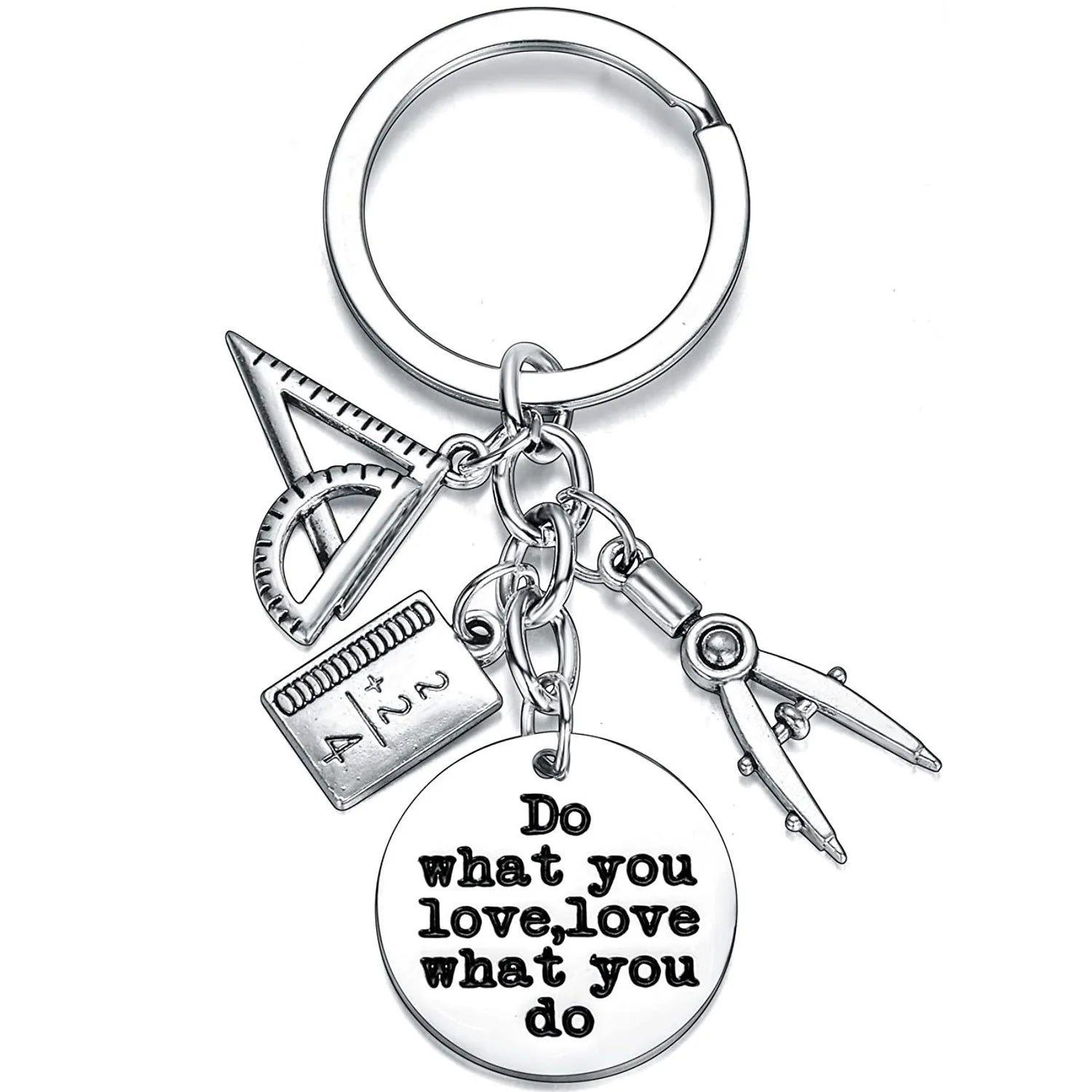 Teachers' Day Gift Love to Teach Metal Keychain Thanks Gift for Teacher Keyring Bag Backpack Key Ring Accessories Car Key Chain