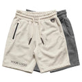 New Design Cotton Gym Sweat Shorts Custom Embossed logo Sports Workout Running Athletic Mesh Cargo Men Shorts