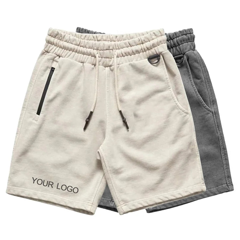 New Design Cotton Gym Sweat Shorts Custom Embossed logo Sports Workout Running Athletic Mesh Cargo Men Shorts
