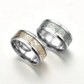 New Simple Fashion Stainless Steel Jewelry Luminous Dragon Pattern Ring for Men and Women's Engagement or Party