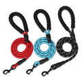 Durable Nylon Reflective Dog Leash Heavy Duty Pet Traction Rope Adjustable Length for Large Medium Dogs Training Walking