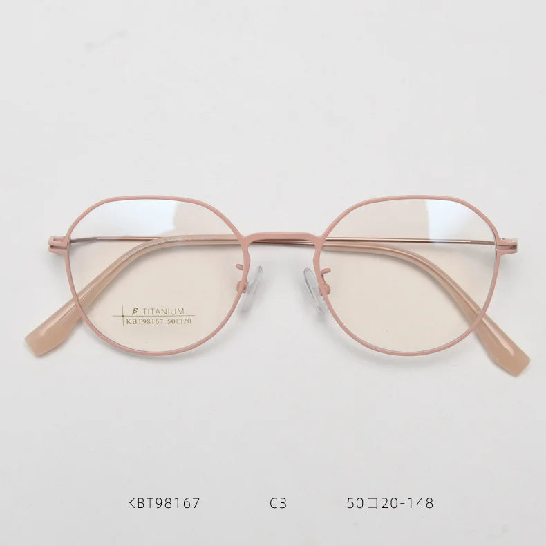 Titanium Glasses Frame Men Women Vintage square Myopia Optical Eyewear Screwless Prescription Eyeglasses Frame
