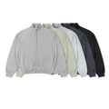 Wholesale Street Wear 300 Gsm Oversized Blank Stand Collar Men Zip up Sweatshirts