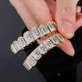 Hip Hop 8 Tooth Top Bottom Grille Diamond Kit Luxury 14K Gold-plated Body Jewelry Gold Tooth Grille Jewelry for Men and Women