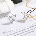 Luxury Fine Jewelry Solid Silver 925 Round Triangle Diamond Charm Necklace for Women Gifts Women'S Gold Plated Pendant Necklace