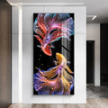 Koi Lucky Fish 3d Diamond Crystal Porcelain Painting Wall Painting with Frame
