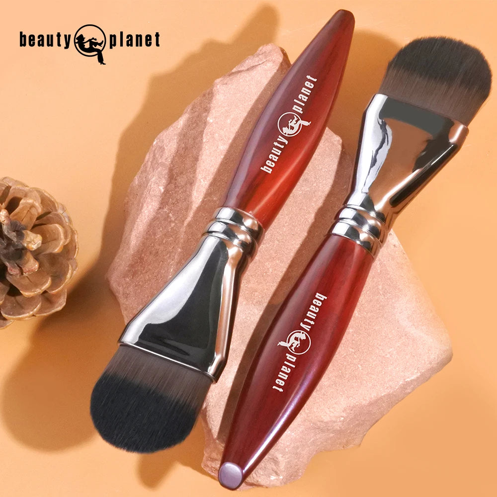 Beauty Planet Concealer Brush Flat Luxury Foundation Brush Custom  High Quality Single Makeup Liquid Foundation Brush With Logo