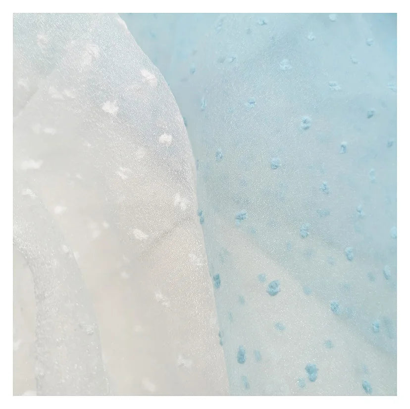 Breathable Wholesale 100% Polyester Dot Organza Fabrics for Bag