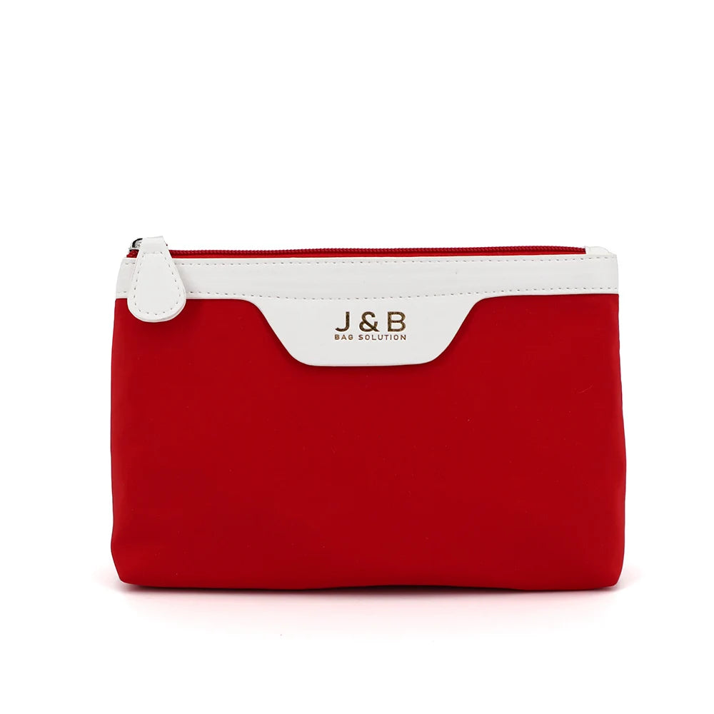 Eco Friendly Fabric Travel Cosmetic Bag with Embossed Logo Custom Nylon Toiletry Bag Gift Waterproof Makeup Zipper Pouch Eco