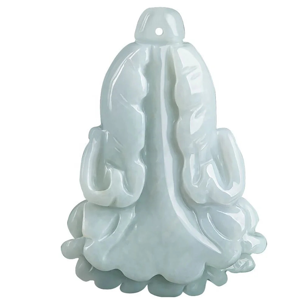 Natural Jadeite Cabbage Pendant Necklace for Women Chinese Lucky Fortune Jewelry Gift for Ladies and Girls