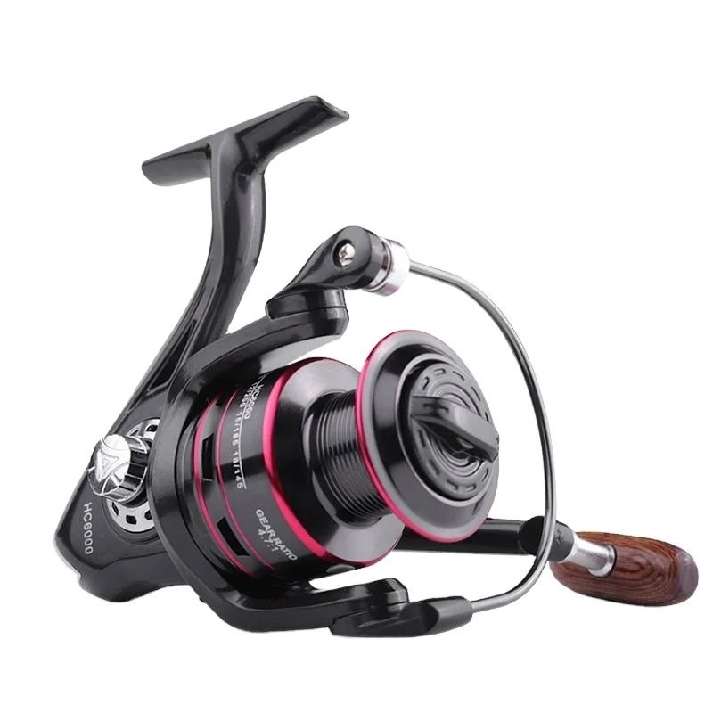 Topline High Speed 5.2:1 Fishing Reel Metal Spool Spinning Reel 8KG Drag Fishing Reels Saltwater Spinning