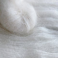 Lotus Yarn MOQ 1kg High Quality Kid Mohair Silk Blended Natural White Yarn 500m/50g for Hand Dye