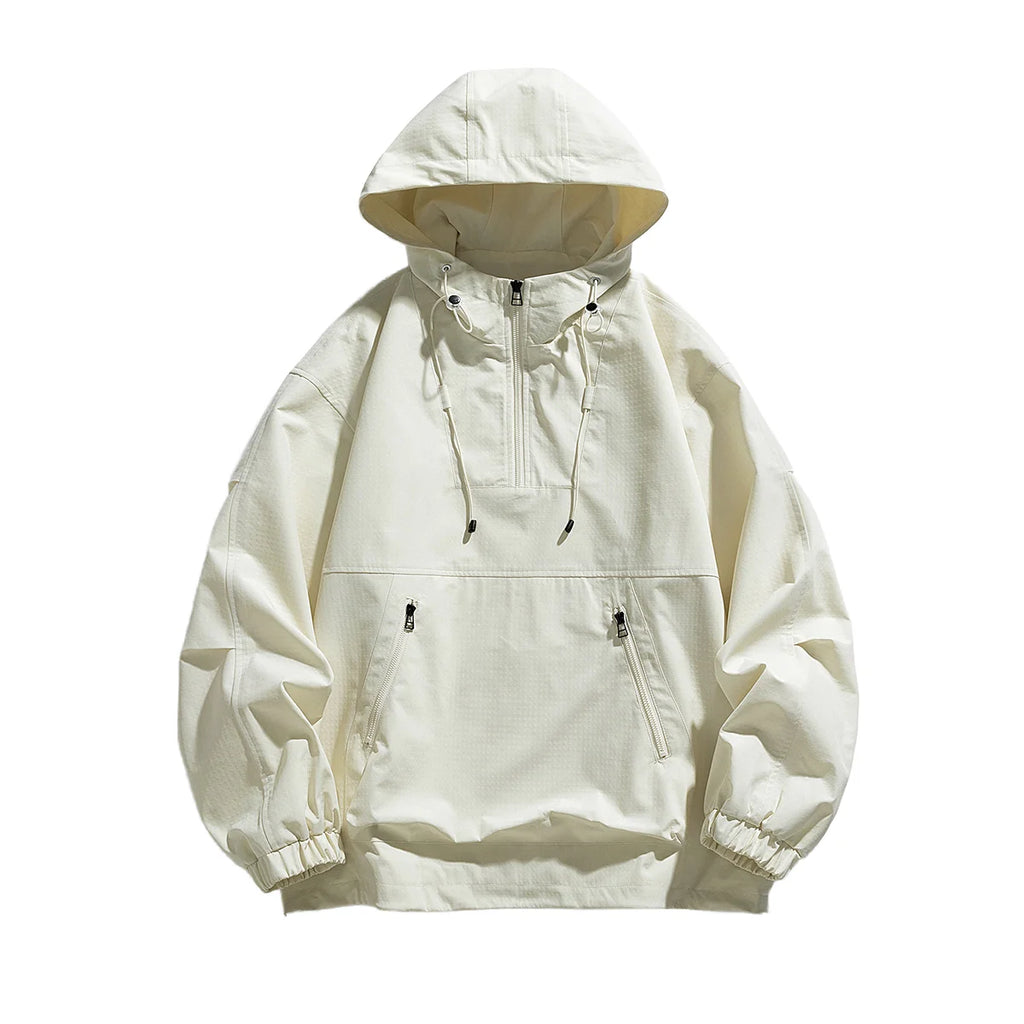 Autumn Fashion and  New Outdoor Mountain Style Men and Women Jacket Men's Hooded Loose Casual Functional Wind Jacket