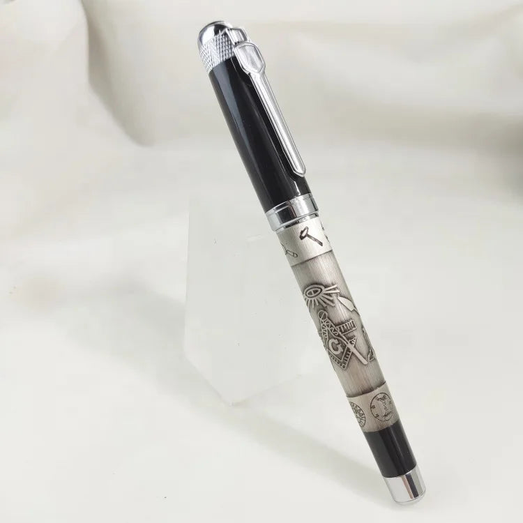 Jinhao 189 Customized Design Signature Ballpoint Pen Gift Set Masonic Symbols Pen