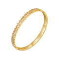 High Polishing Stainless Steel Jewelry Chic Cubic Zircon Pave Cuff Bangle Trendy for Women Bracelet B232363