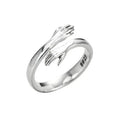 Vintage Couples Jewelry Love Hug Me Hugging Hands Rings